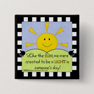 Chapa Cuadrada Luz en el día-sol de alguien