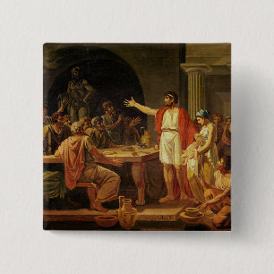 Chapa Cuadrada Lycurgus mostrando a los Ancients de Sparta sus
