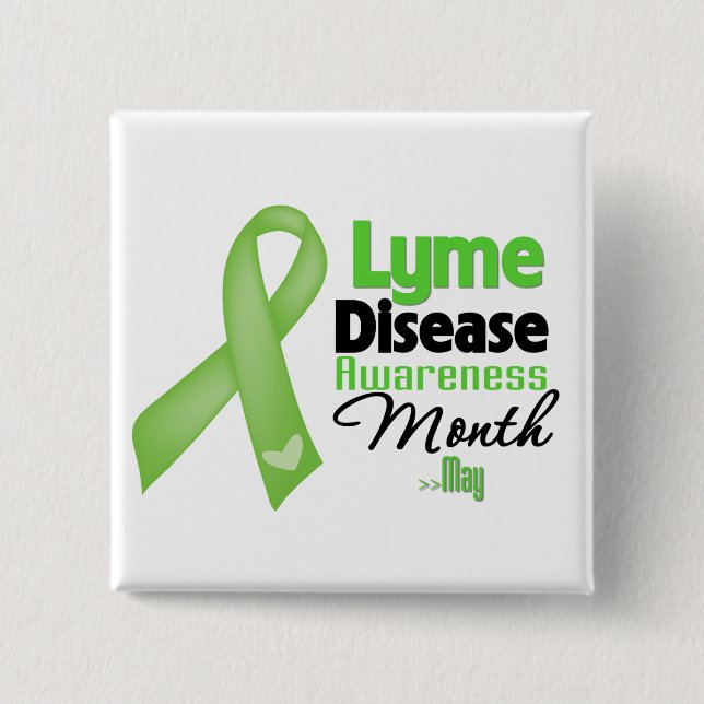 Chapa Cuadrada Lyme Disease Awareness Month (Anverso)