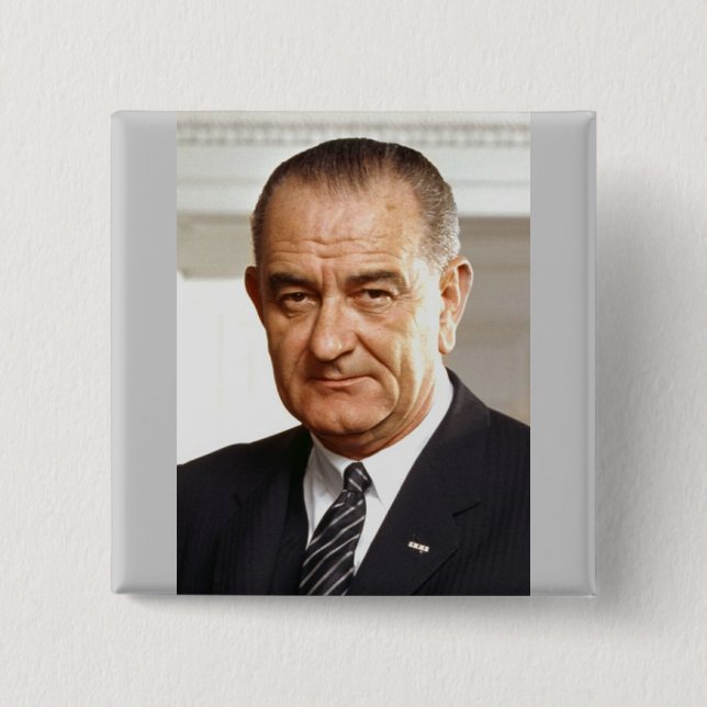 Chapa Cuadrada Lyndon B. Johnson 36 (Anverso)