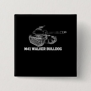 Chapa Cuadrada M41 Walker Bulldog American Light Army Tank Gift