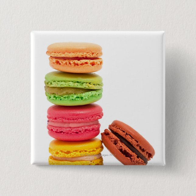 Chapa Cuadrada Macarons de Francia (Anverso)