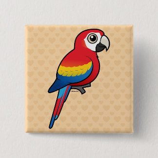 Chapa Cuadrada Macaw del escarlata