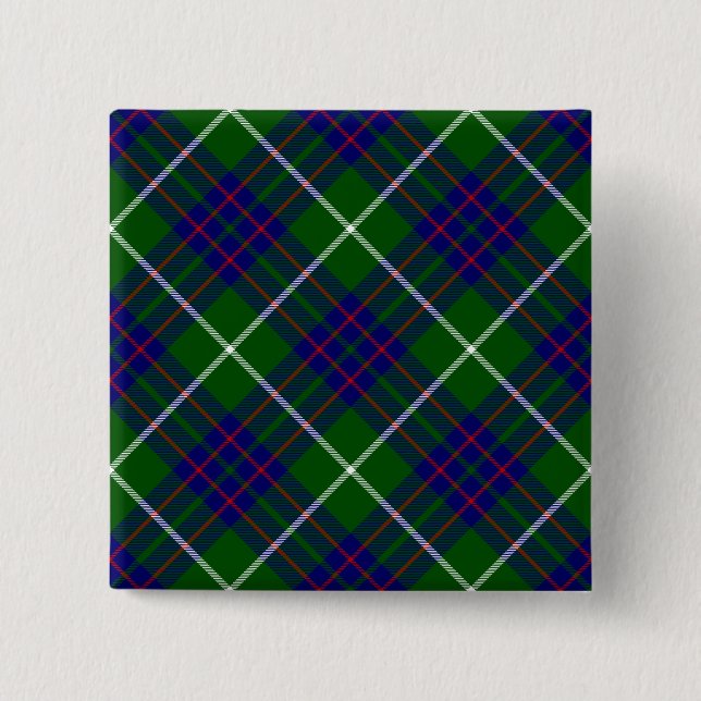 Chapa Cuadrada MacIntyre tartan blue plaid (Anverso)