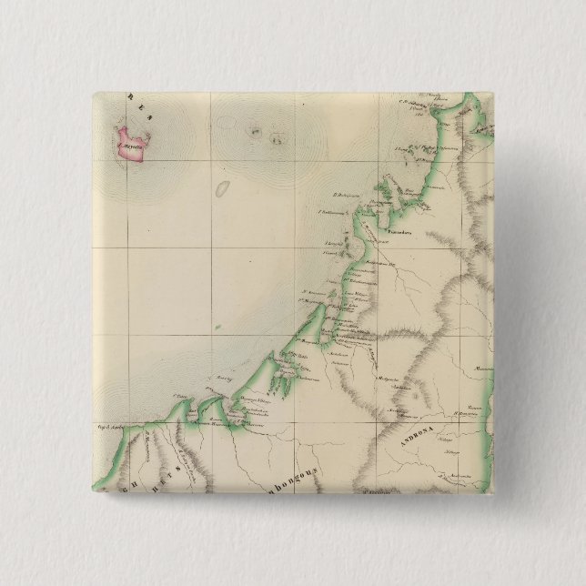 Chapa Cuadrada Madagascar África 55 (Anverso)