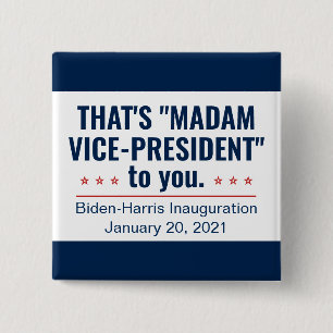 Chapa Cuadrada Madam Vice-President Kamala Harris Inauguration