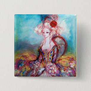 Chapa Cuadrada MADAME POMPADOUR Elegante Moda De Belleza