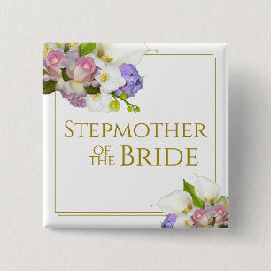 Chapa Cuadrada Madera del Elegante Grupo Floral Bride