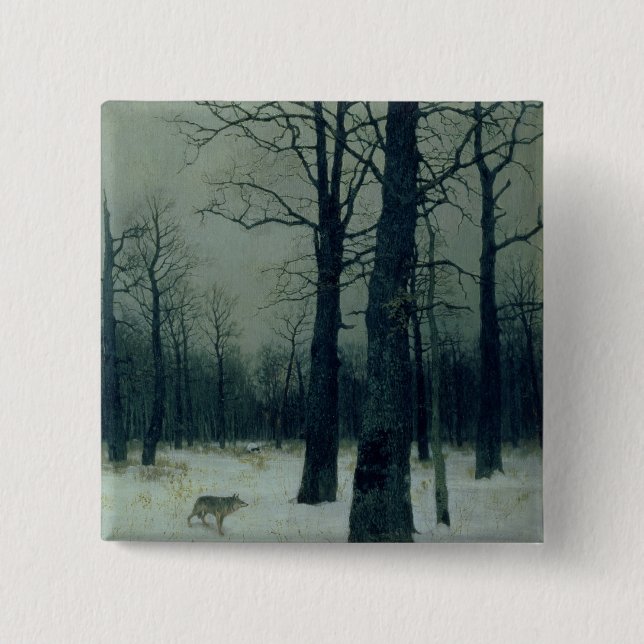 Chapa Cuadrada Madera en el invierno, 1885 (Anverso)