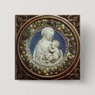 Chapa Cuadrada MADONNA CON NIÑO, redonda