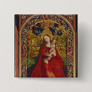 Chapa Cuadrada Madonna de la glorieta color de rosa, 1473