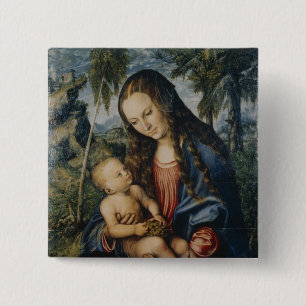 Chapa Cuadrada Madonna debajo del árbol de abeto, c.1510