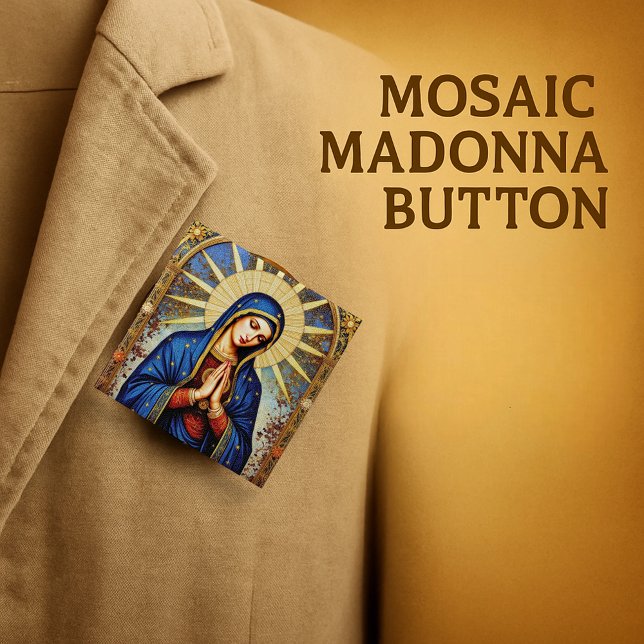 Chapa Cuadrada Madonna Mosaico (Subido por el creador)