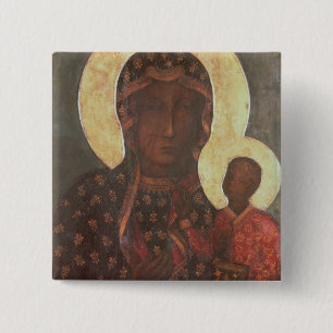 Chapa Cuadrada Madonna negro de Jasna Gora