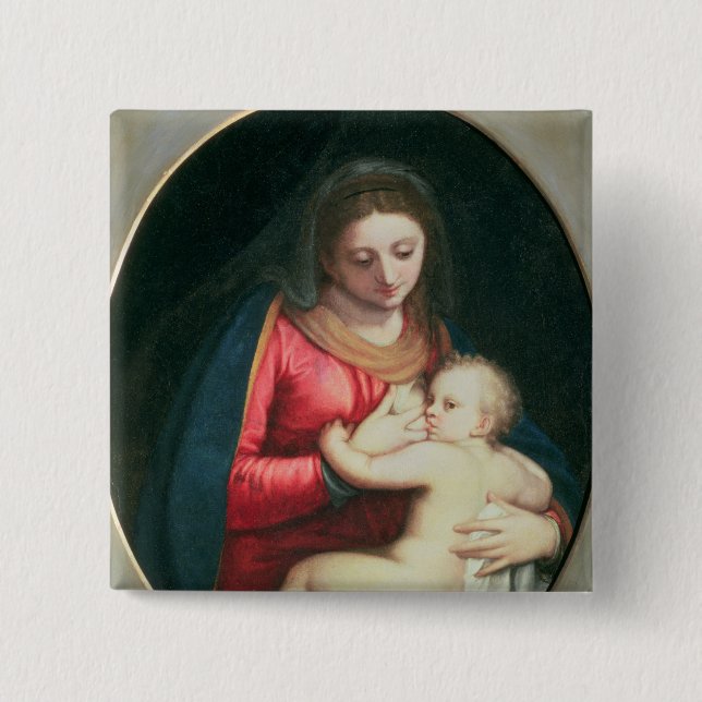 Chapa Cuadrada Madonna y niño, 1598 (Anverso)