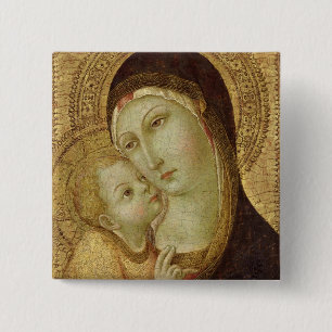 Chapa Cuadrada Madonna y niño 2