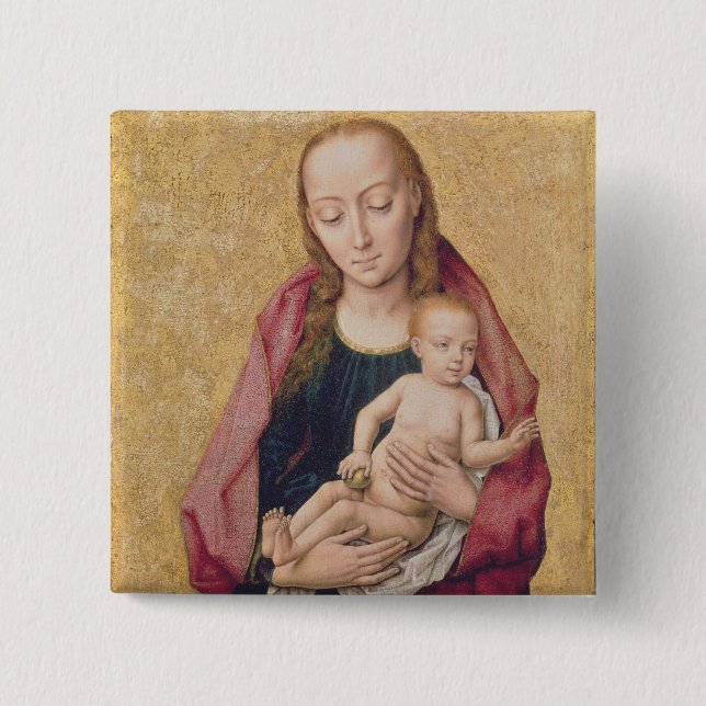 Chapa Cuadrada Madonna y niño 2 (Anverso)