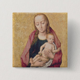 Chapa Cuadrada Madonna y niño 2