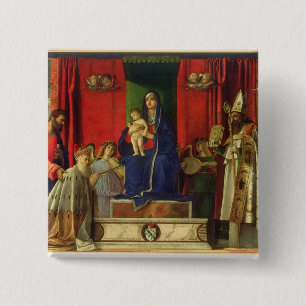 Chapa Cuadrada Madonna y niño (Altarpiece de Barbarigo) 1488
