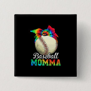 Chapa Cuadrada Madre Arte Béisbol Momia Cumpleaños