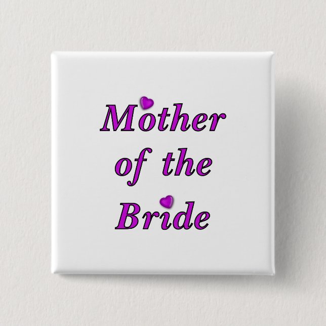 Chapa Cuadrada Madre de la novia del amor simplemente (Anverso)