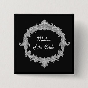 Chapa Cuadrada MADRE del vintage V12 del negro de la plata de la