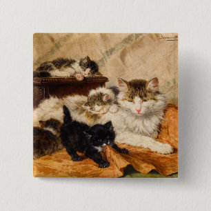 Chapa Cuadrada Madre y sus gatitos