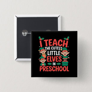 Chapa Cuadrada Maestra de Navidad Enseño a los Elfos más Lindos P