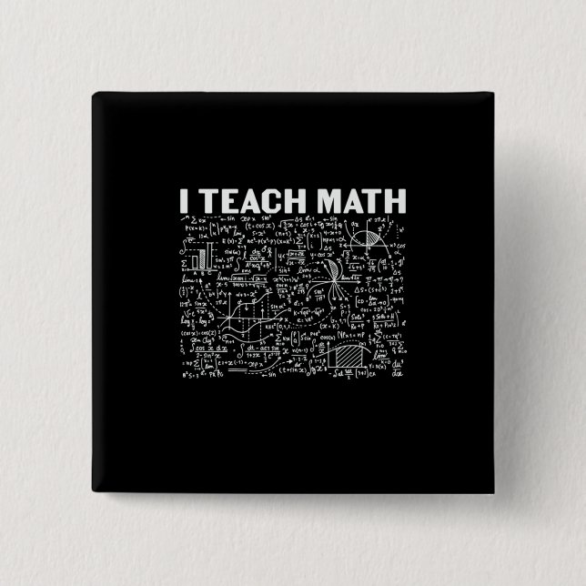 Chapa Cuadrada Maestra: Enseño matemática (Anverso)