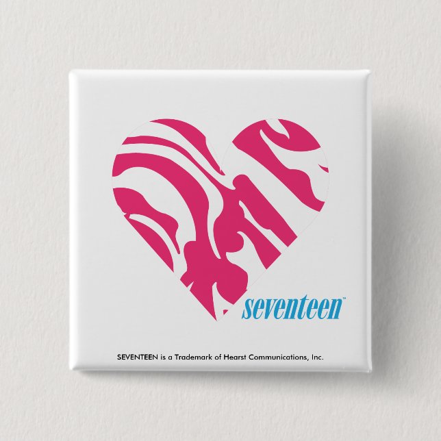 Chapa Cuadrada Magenta 2 de la cebra (Anverso)