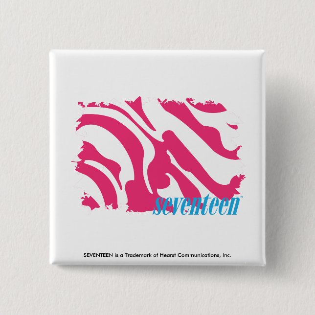 Chapa Cuadrada Magenta 3 de la cebra (Anverso)