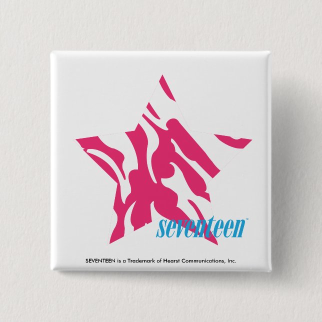 Chapa Cuadrada Magenta 4 de la cebra (Anverso)