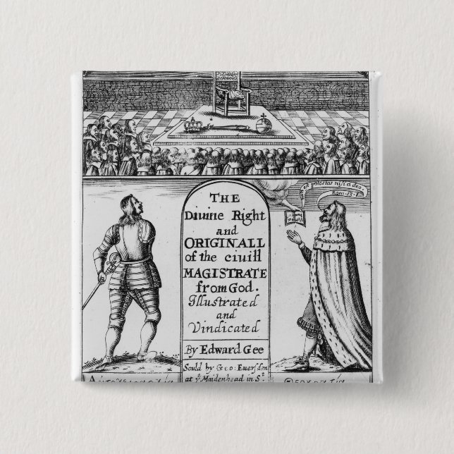 Chapa Cuadrada Magistrado civil original del derecho divino de (Anverso)