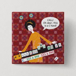 Chapa Cuadrada Mah Jongg C Hand Button