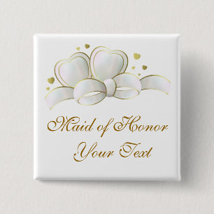 Chapa Cuadrada Maid of Honor Pin