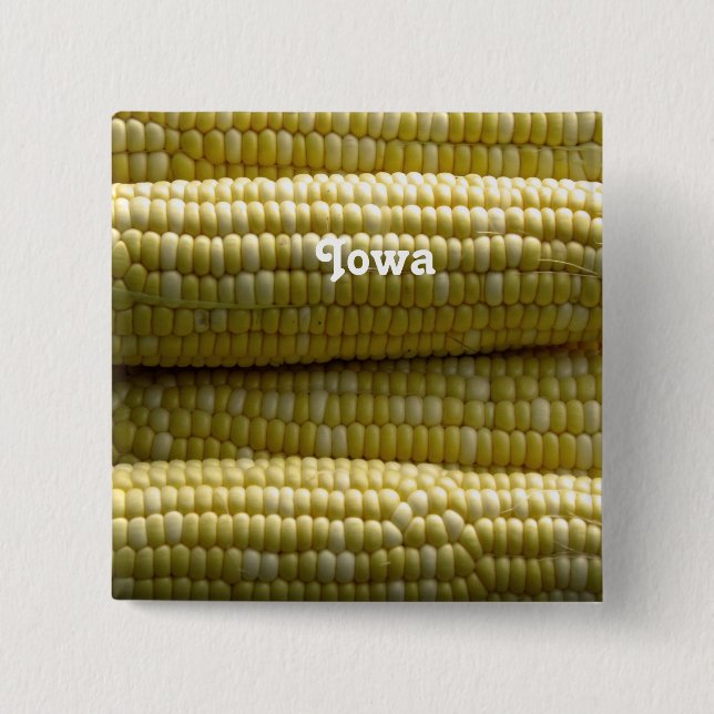 Chapa Cuadrada Maíz en la mazorca de Iowa (Anverso)
