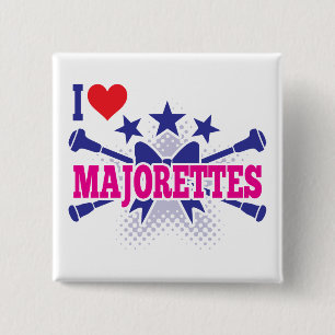 Chapa Cuadrada Majorettes, me encantan las Majorettes