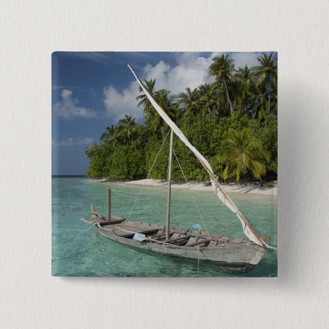 Chapa Cuadrada Maldivas, atolón de machos del norte, isla de Kuda (Anverso)