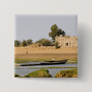 Chapa Cuadrada Malí, Djenne. Río Bani cerca de Djenne