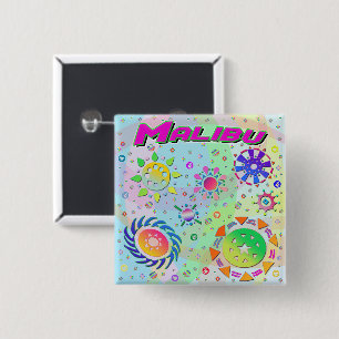 Chapa Cuadrada Malibu Seven Suns & Energy Button