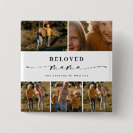 Chapa Cuadrada Mamá amada feliz Collage de fotos del Día de la Ma