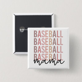 Chapa Cuadrada Mama De Béisbol | Regalos de madres de béisbol