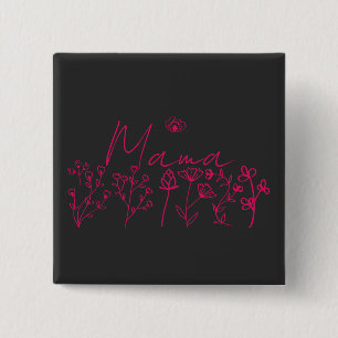 Chapa Cuadrada Mama flores silvestres Regalo floral