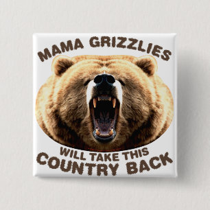 Chapa Cuadrada Mamá Grizzlies