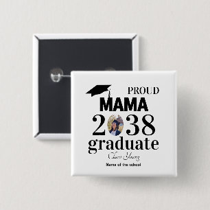 Chapa Cuadrada Mamá orgullosa personalizada graduación
