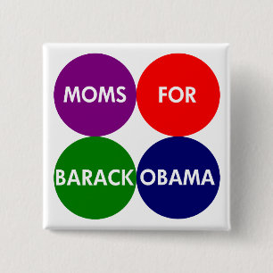Chapa Cuadrada Mamáes para los círculos de Barack Obama del bot