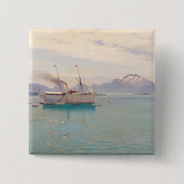 Chapa Cuadrada Mañana del verano en Molde, 1892 (Anverso)