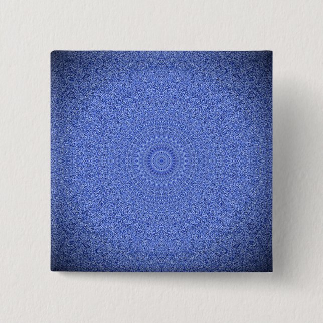 Chapa Cuadrada Mandala azul (Anverso)