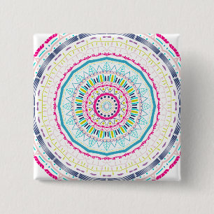 Chapa Cuadrada mandala colorido