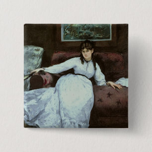Chapa Cuadrada Manet el   el resto, retrato de Berthe Morisot